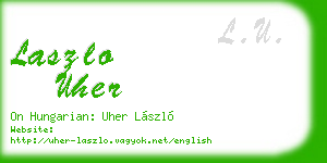 laszlo uher business card
